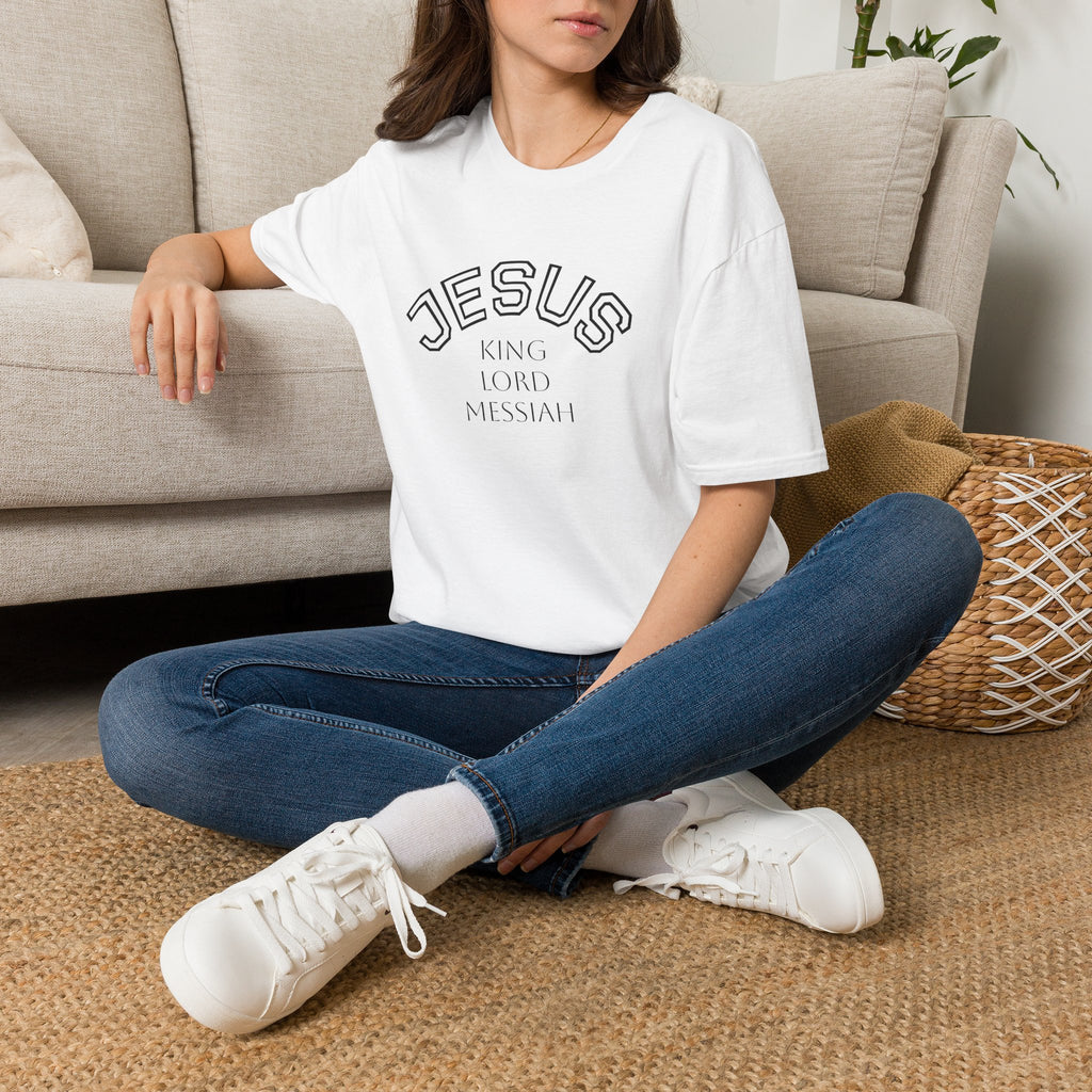 Jesus Tee — "Jesus: King, Lord, Messiah" Minimalist Christian T-Shirt