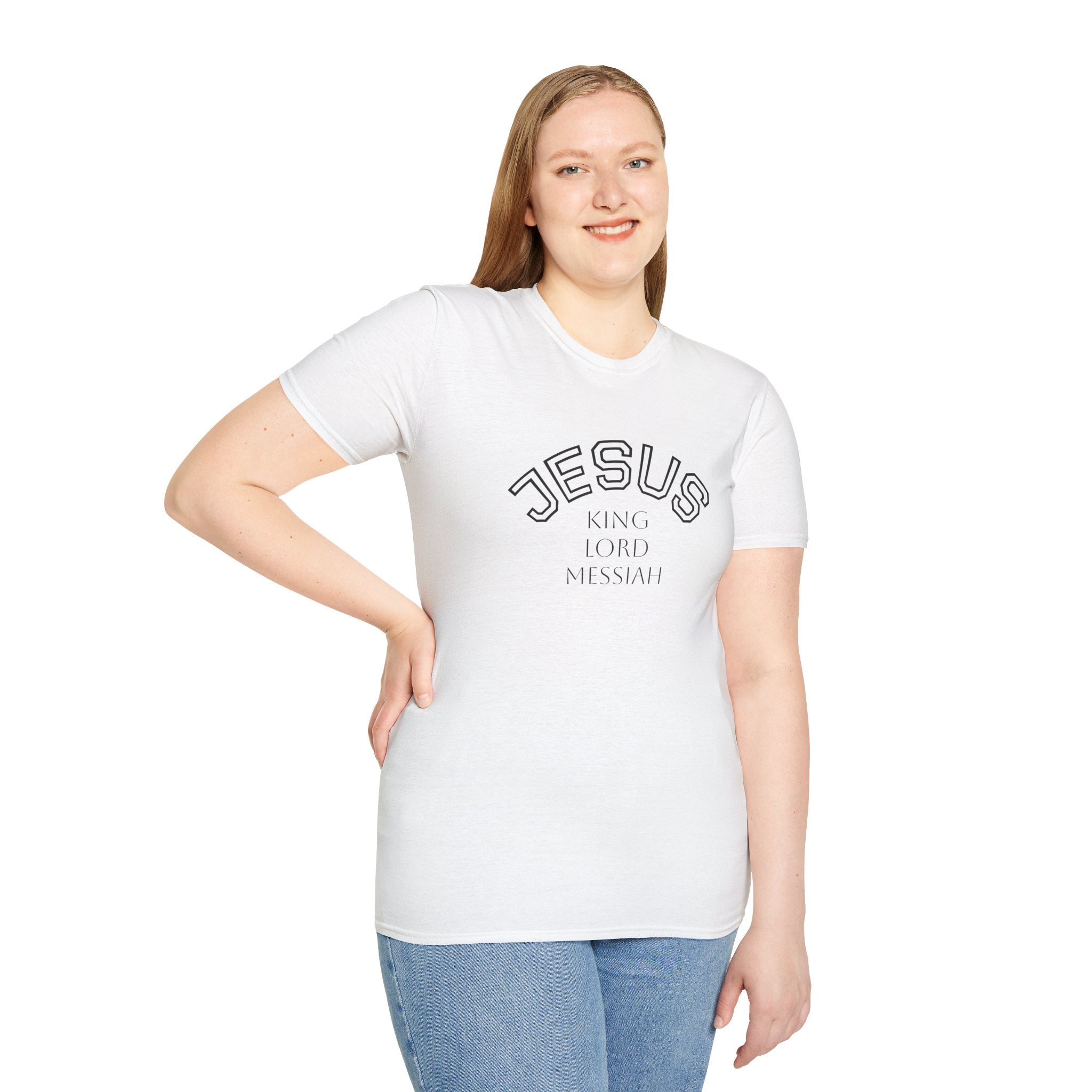 Jesus Tee — "Jesus: King, Lord, Messiah" Minimalist Christian T-Shirt