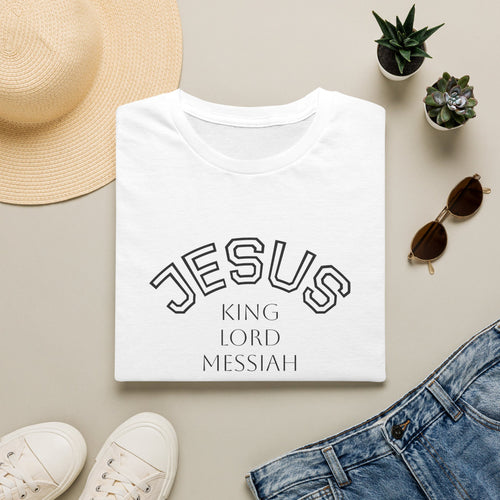 Jesus Tee — "Jesus: King, Lord, Messiah" Minimalist Christian T-Shirt