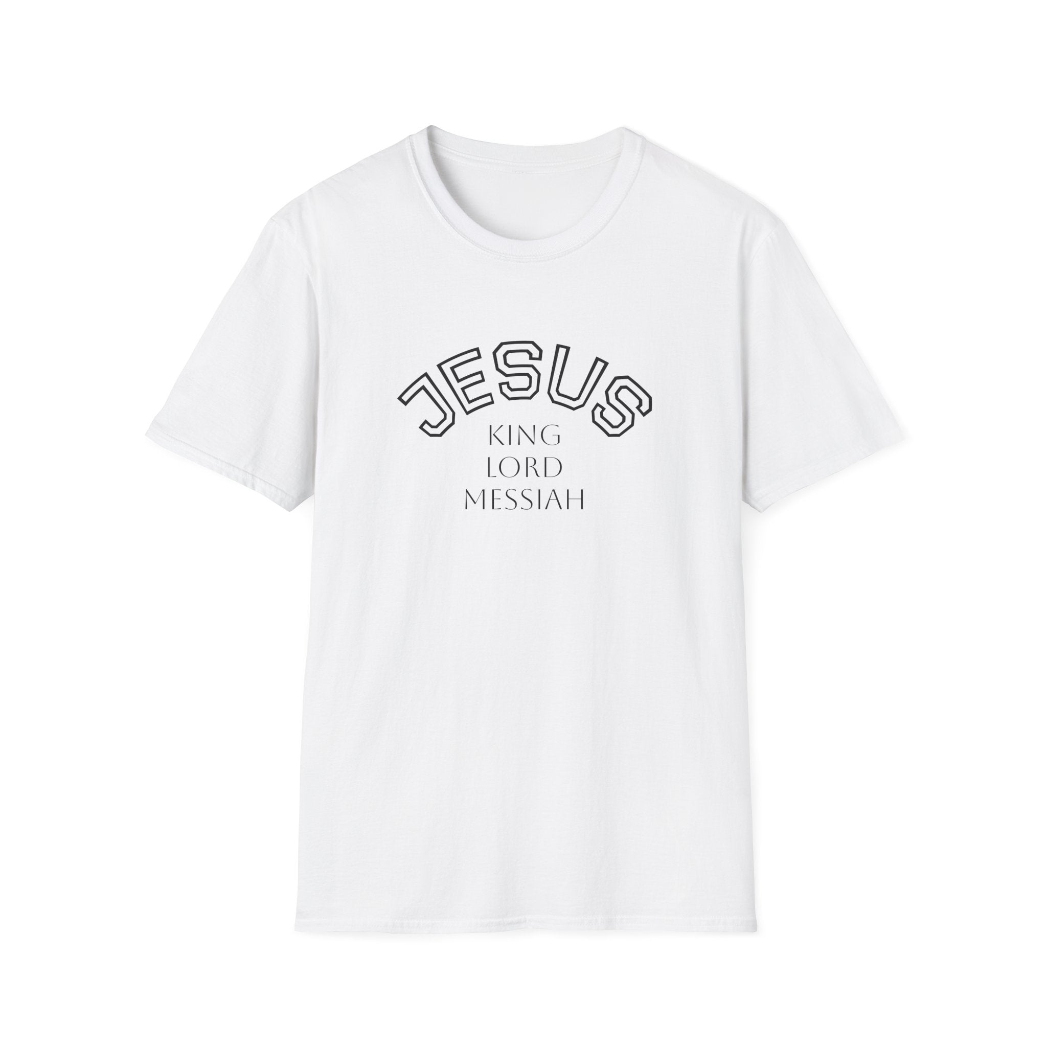 Jesus Tee — "Jesus: King, Lord, Messiah" Minimalist Christian T-Shirt