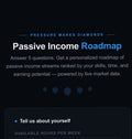 Passive Income Roadmap Tool